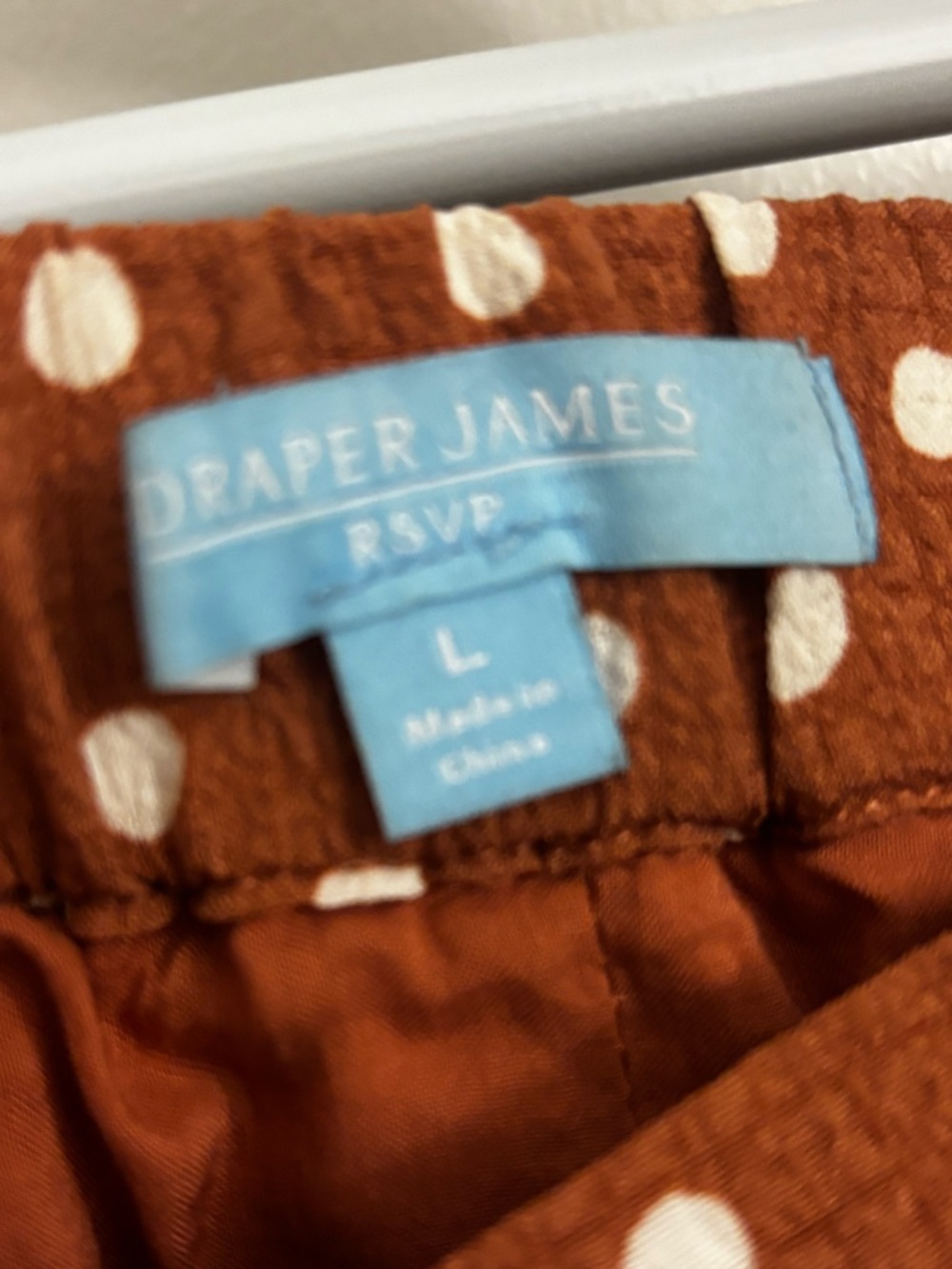 Draper James Rust Brown Polka Dot Skirt - Picture 4 of 4